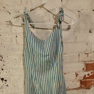 Blue and white striped vintage dress